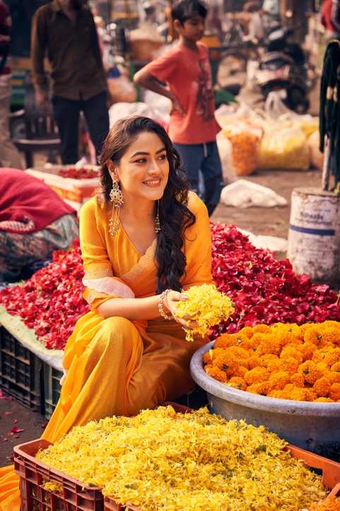 Sunlit Marigold Yellow Chiffon Silk Saree | Minimal Border with Matching Blouse Piece | Festive & Haldi Wear