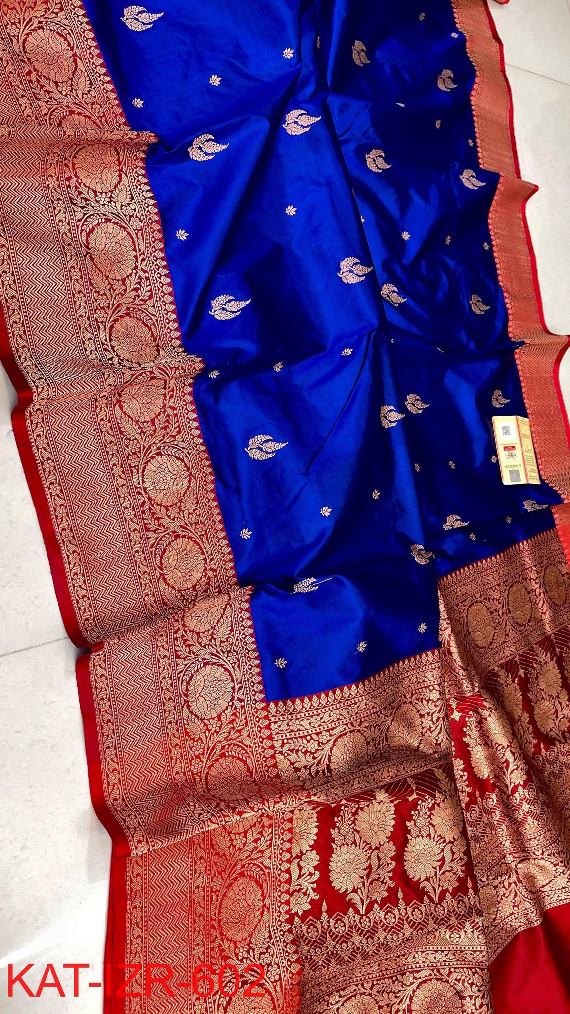 Premium Royal Purple Katan Silk Saree with Gold Zari Butti & Rich Red Banarasi Border | Luxury Wedding & Festive Silk Saree for Women